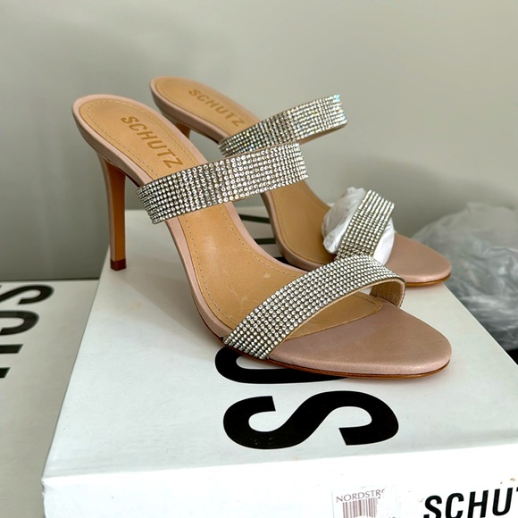 Schutz “Beatriz” crystal strap sandal size 7 - Picture 1 of 3